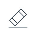 eraser icon vector from user interface concept. Thin line illustration of eraser editable stroke. eraser linear sign for use on Royalty Free Stock Photo