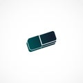 Eraser isolated solid icon on white background