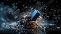 Eraser in motion studio setting high-speed capture dynamic environment close-up view artistic concept