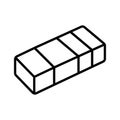 outline icon of eraser representing correction, drawing, and writing tasks Royalty Free Stock Photo
