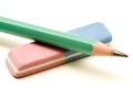 Eraser and pencil