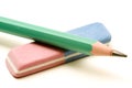 Eraser and pencil Royalty Free Stock Photo