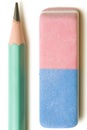Eraser and pencil Royalty Free Stock Photo