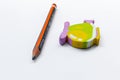 Eraser and Pencil Royalty Free Stock Photo
