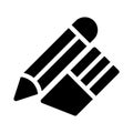 Eraser pencil vector glyph flat icon Royalty Free Stock Photo
