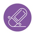 Eraser school supply isolated icon