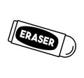 Eraser school supply isolated icon