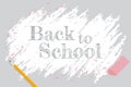 Back to school on erased area Royalty Free Stock Photo