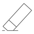Eraser thin line icon, tools and design, rubber Royalty Free Stock Photo
