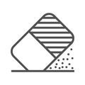 Eraser tool line icon