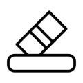 Eraser Tool Thick Line Icon