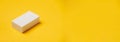 Eraser on a yellow background. Banner, place for text