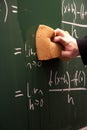 Erasing a blackboard