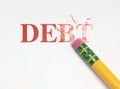 Erasing Debt Royalty Free Stock Photo