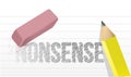 Erasing nonsense concept illustration design Royalty Free Stock Photo