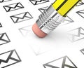 Erasing spam mails