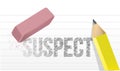 Erasing suspect concept illustration Royalty Free Stock Photo