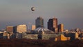 Sunset over the Sony Center, Berlin Royalty Free Stock Photo