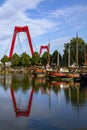 Erasmus bridge - Netherlands .Over Nieuwe Maas river. Rotterdam, Netherlands