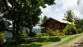 Erasmus Cove cottages above the Bloody Bay on the Caribean Island of Tobago Royalty Free Stock Photo