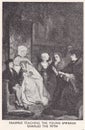 Vintage illustration of Erasmus teaching the young Emperor Charles the Fifth