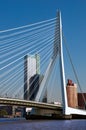 Erasmusbrug over Rotte river at Rotterdam Royalty Free Stock Photo