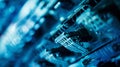 Close-Up of Ethernet Cables in Data Center Royalty Free Stock Photo