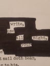 Erasure poem blackout literary create compose