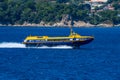 Erato flying dolphin boat from Aegean company arrives in Skiathos island, Greece