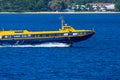 Erato flying dolphin boat from Aegean company arrives in Skiathos island, Greece