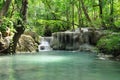 Eravan Waterfall, Kanchanabury, Thailand Royalty Free Stock Photo