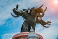 Erawan museum, Bangkok Thailand, elephant statue in the sunlight Royalty Free Stock Photo