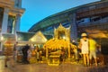 The Erawan Shrine at Ratchaprasong Intersection at night time