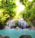 Erawan Waterfall Royalty Free Stock Photo