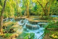 Erawan Waterfall, Kanchanaburi  Thailand, natural waterfalls Royalty Free Stock Photo