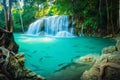 Erawan Waterfall, Kanchanaburi Province Thailand, natural Royalty Free Stock Photo