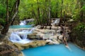 Erawan Waterfall, Kanchanaburi, Thailand Royalty Free Stock Photo