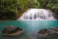 Erawan waterfall Royalty Free Stock Photo