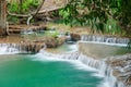 Erawan waterfall , Loacated Karnchanaburi Province , Thailand