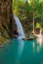 Erawan Waterfall locate in deep forest of Kanchanaburi Nation park, Thailand Royalty Free Stock Photo