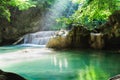 Erawan waterfall, National Park, Kanchanaburi, Thailand Royalty Free Stock Photo