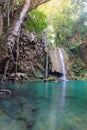 Erawan Waterfall in National Park Royalty Free Stock Photo