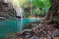 Erawan Waterfall in National Park Royalty Free Stock Photo