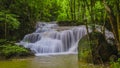 Erawan Waterfall Thailand, beautiful deep forest waterfall in Thailand Royalty Free Stock Photo