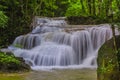 Erawan Waterfall Thailand, beautiful deep forest waterfall in Thailand Royalty Free Stock Photo