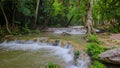Erawan Waterfall Thailand, beautiful deep forest waterfall in Thailand
