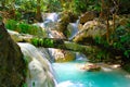 Erawan Waterfalls During February Royalty Free Stock Photo