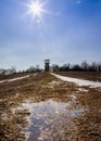 Erben watchtower, Usti nad Labem city, North Bohemia, Czech republic Royalty Free Stock Photo