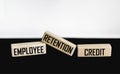 ERC Employee Retention Credit Shown On Wooden Blocks Using Text Royalty Free Stock Photo