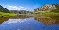 Ercina lake at Picos de Europa in Asturias Spain Royalty Free Stock Photo